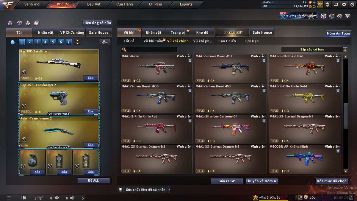 shop acc cf uy tin gia re